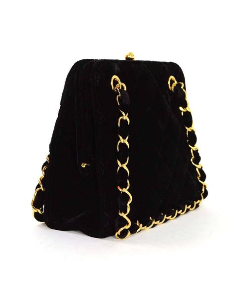 chanel velvet black bag|vintage chanel velvet bag.